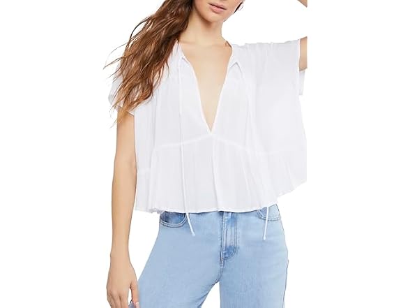 Forever 21 (M) Tiered Tie-Neck Top