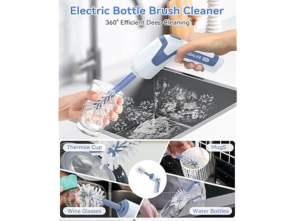 Electric Spin Scrubber w/ 8 Brush Heads