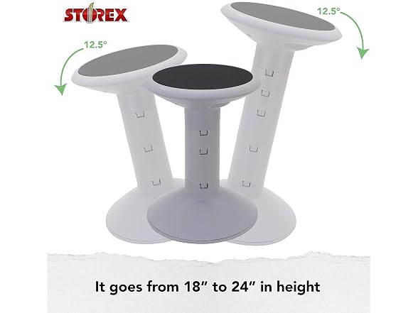 Storex Active Tilt Stool, Gray