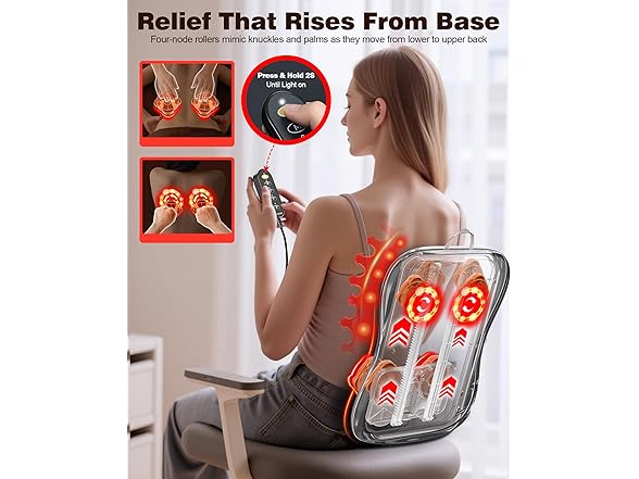 Shiatsu Back Massager with Heat