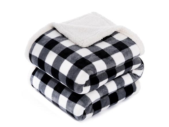 BEAUTEX Sherpa Fleece Blanket Twin Size