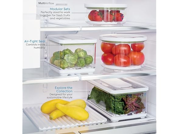 iDesign Fridge Produce Bin, Clear/White