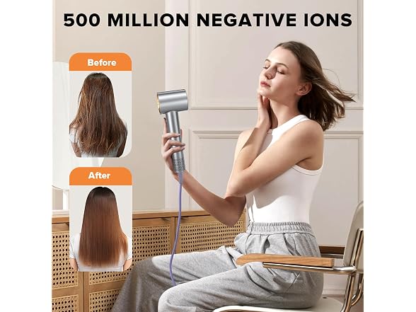 FRREGRN Hair Dryer w/3 Heat Settings LED