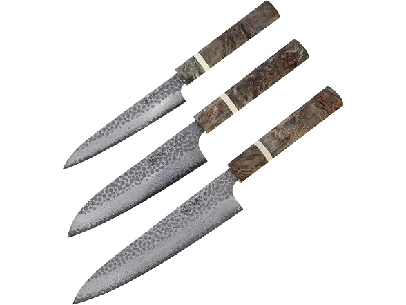 Cold Steel Japanese VG-10 Damascus 3-Piece Kitchen Knife Set