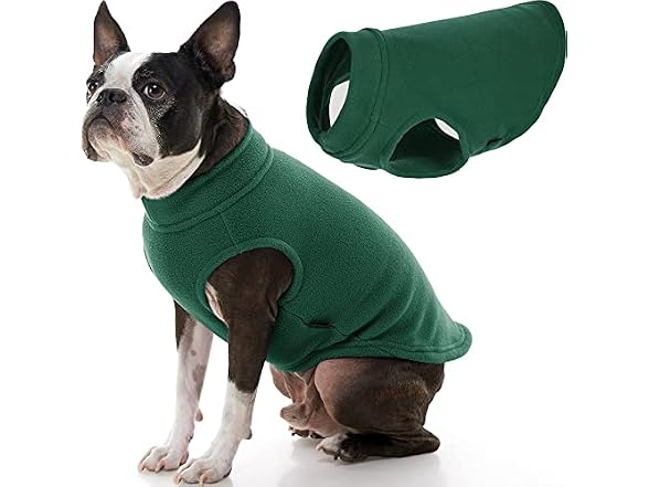 Gooby Stretch Fleece Vest Dog Sweater, Fores