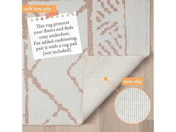 Indigo Ink Washable Area Rug, 6'x9'