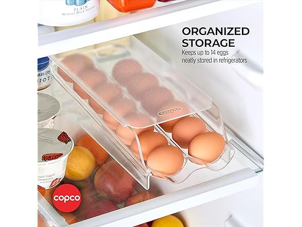 Copco Roll Down Egg Bin with Removable Lid