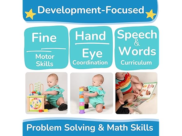 Wooden Baby Activity Cube Toy