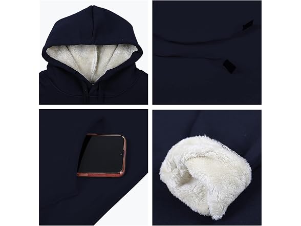 Yeokou Women (L) Winter Hoodies Sherpa Sweatshirt