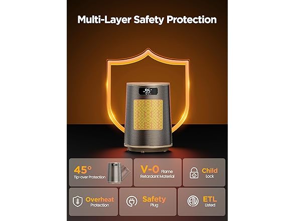 GiveBest Space Heater, Gold