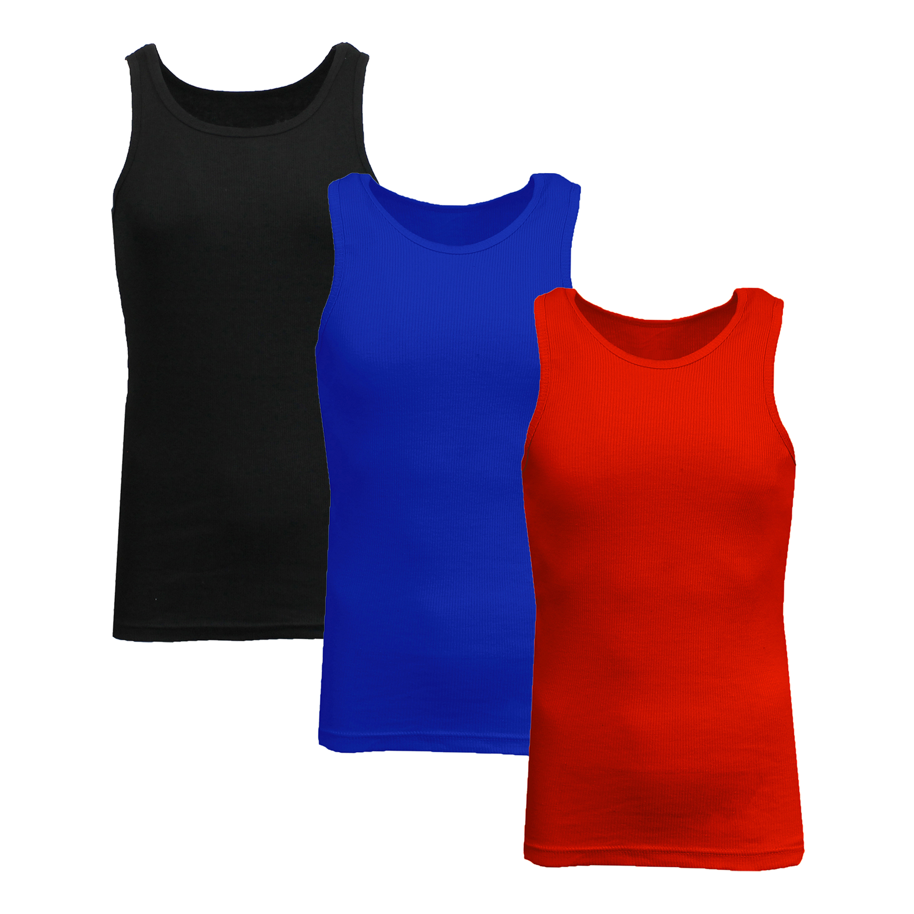 3 or 5PK Men's Heavyweight Ribbed Tank Top - Gallery 51