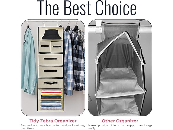 7-Shelf Closet Organizer w/ Drawers