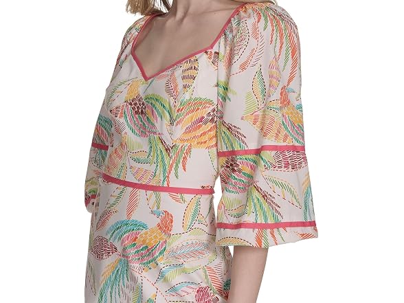 Vince Camuto Women Half Sleeve Sweetheart Dress
