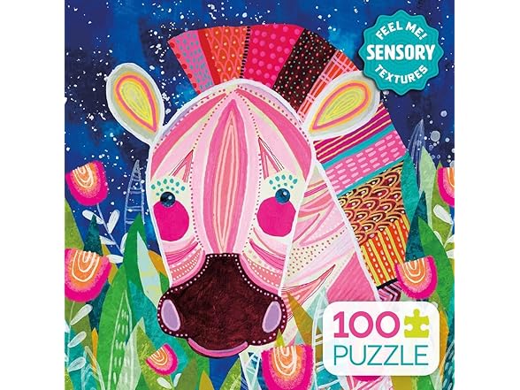 Sensory Textures Colorful Zebra Puzzle