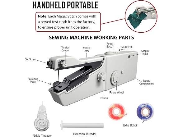 Magic Stitch Cordless Handheld Sewing
