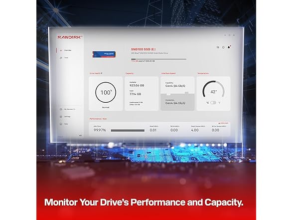 Sandisk WD Blue 4TB SN5100 NVMe SSD - M.2 2280,