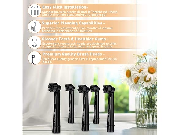 6 Pack Toothbrush Heads for Oral B