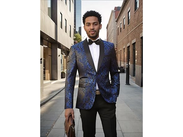 LiveZou Men Suit Jacket