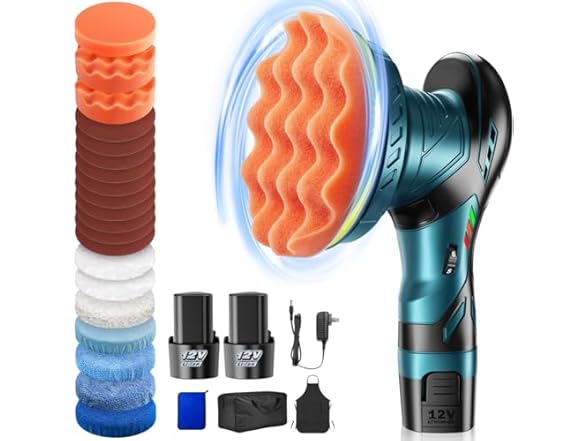 Cordless Car Buffer Polisher Kit