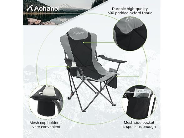 Aohanoi Grey Heavy Duty Camping Chair
