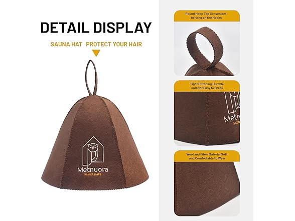 Metnuora Sauna Hat 2pk Wool