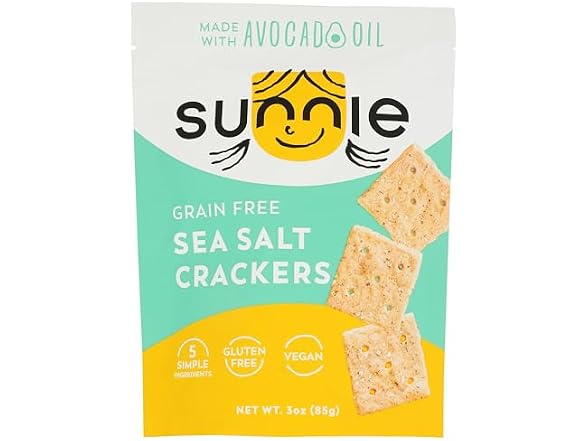 Sunnie, Crackers Grain Free Sea Salt, 3