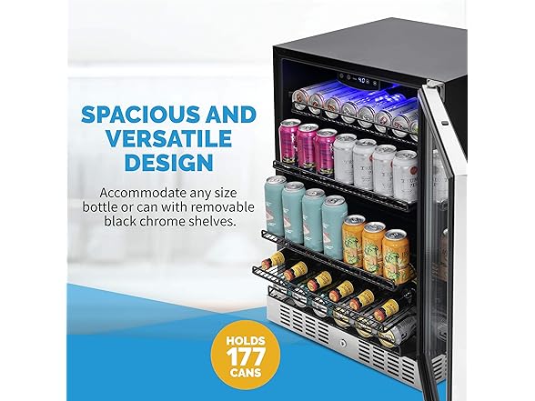 Newair Built-in Beverage Fridge - 177 Cans