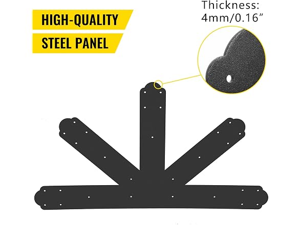 Gable Plate, Black Powder-Coated Truss Connector
