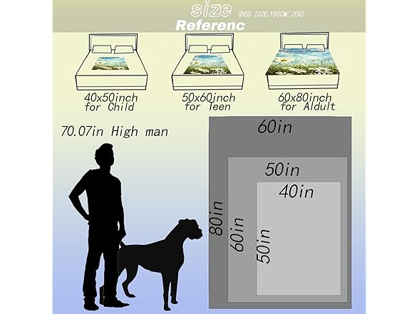 MIEPOS Sunny Daisy Meadow Throw Blanket