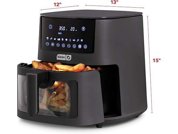 Dash Clear View Digital Air Fryer 7 Quarts 