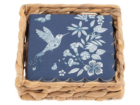 Karma, Woven Cocktail Napkin Holder Hummingbird