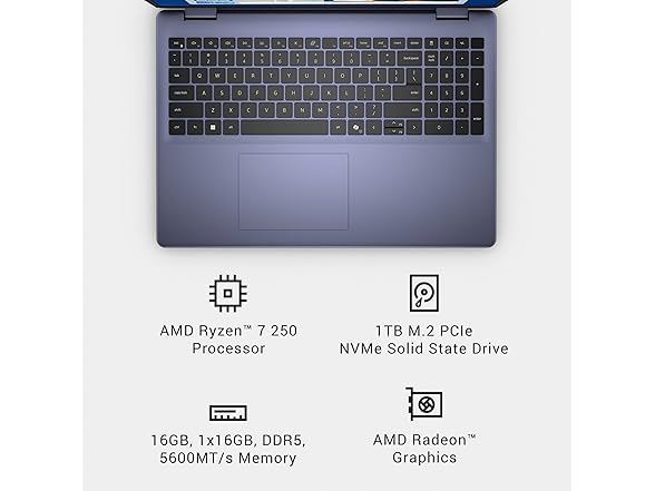 Dell 16 AMD Ryzen 7 FHD+ Laptop