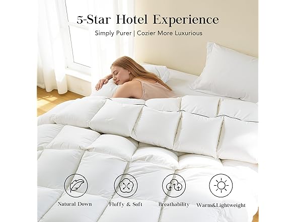 White Feather Down Comforter Twin