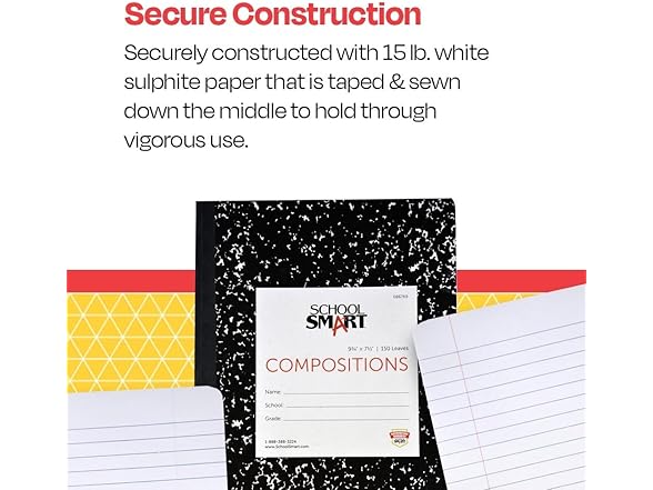 School Smart Composition Book 150sh