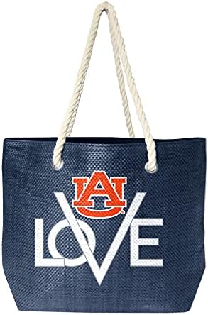 Littlearth NCAA Auburn Tigers Love Rope Tote, Team Color, 19" x 6" x 14"