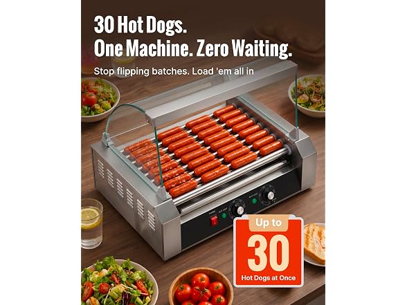 SYBO Hot Dog Roller Machine, 30 Hot Dogs