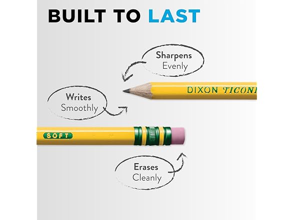 Ticonderoga Ticonderoga Wood-Cased Pencils, Yellow