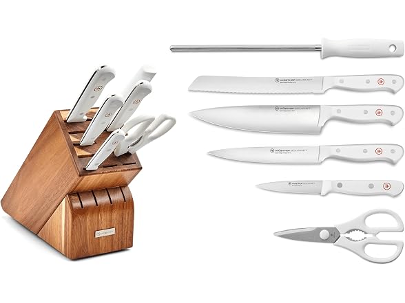 WUSTHOF Gourmet White 7-Piece Block Set