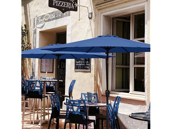 Simple Deluxe Patio Umbrella 9 FT, Blue 1 Pack