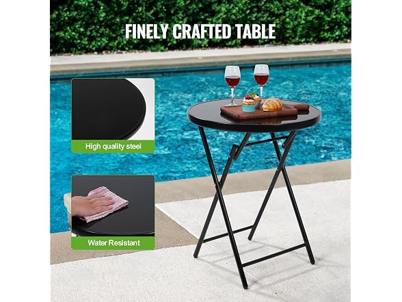 Backyard Expressions 3-Piece Folding Bistro Set