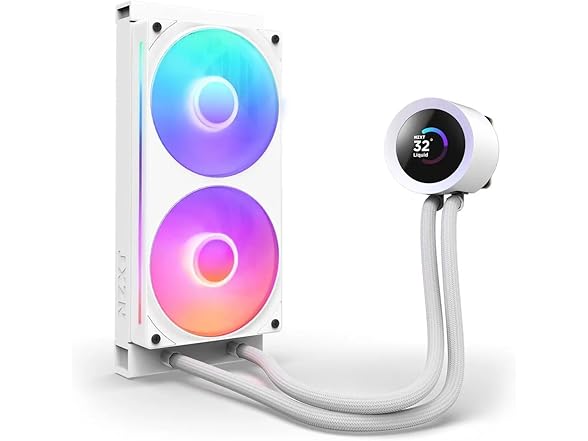 NZXT Kraken Plus 240 RGB CPU Liquid Cooler, White