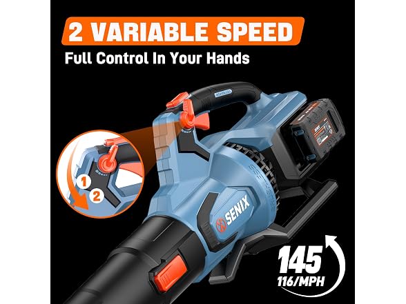 SENIX 40-volt Battery Handheld Leaf Blower