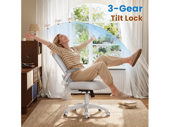 GABRYLLY GYE01-W Thick Sponge Seat Office Chair