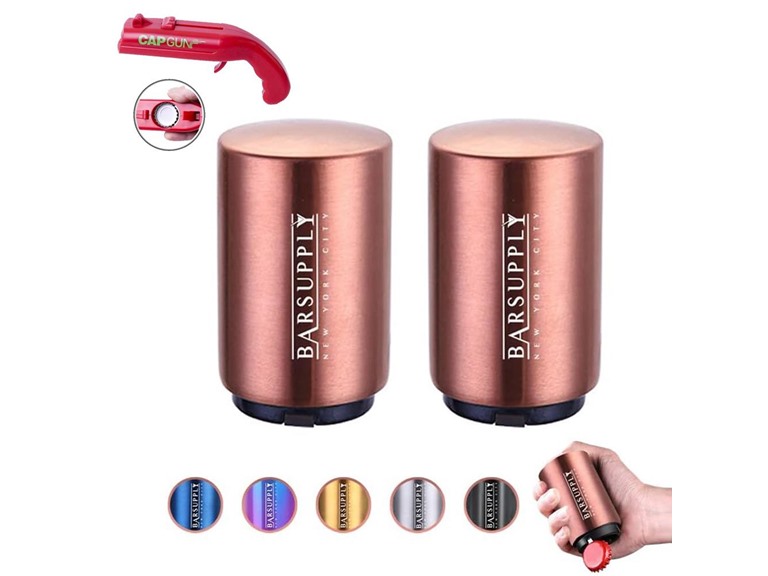 BARSUPPLY MQ-2-POPCAP-ROSE 2-Pack Magnetic Beer Bottle Op