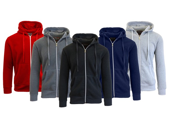 Boys Fleece-Lined Zip Sweater Hoodie