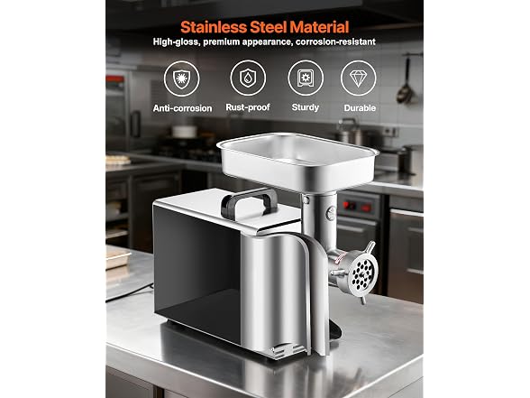Meat Grinder, 7 Lbs/Min Capacity Electric Meat