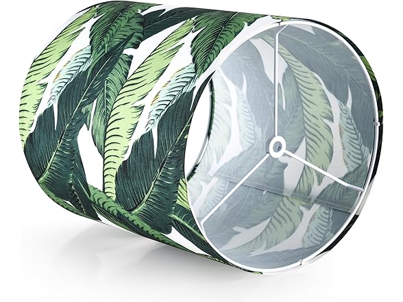 GO&SO 9.8" Tall Drum Printed Lamp Shade