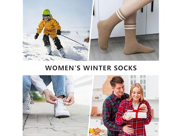 WHCPCYO 6 Pairs Socks Women 4-10