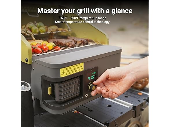 20V Portable Wood Pellet Grill Smoker