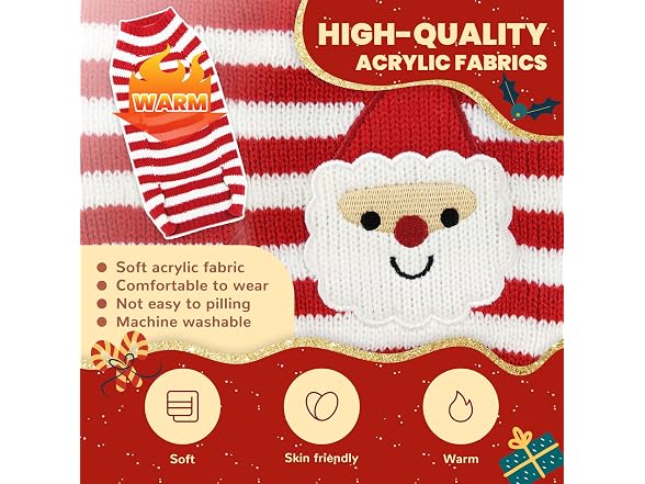 Dog Christmas Sweater Xmas Dog Holiday Red W